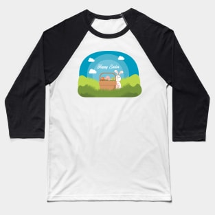 Easter Bunny With Basket Baseball T-Shirt